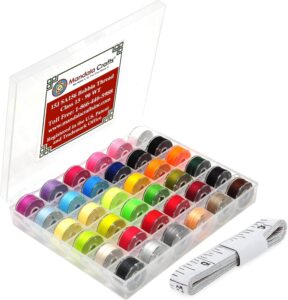 Set of metal Class 15 sewing machine bobbins compatible with most domestic sewing machines